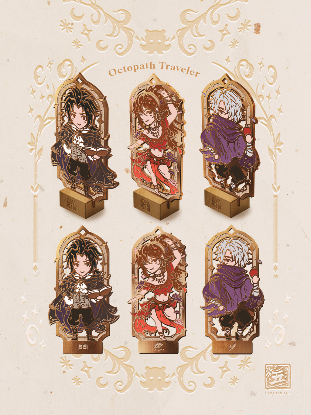 Octopath Traveler I ✦ Mini Enamel Pin Standees