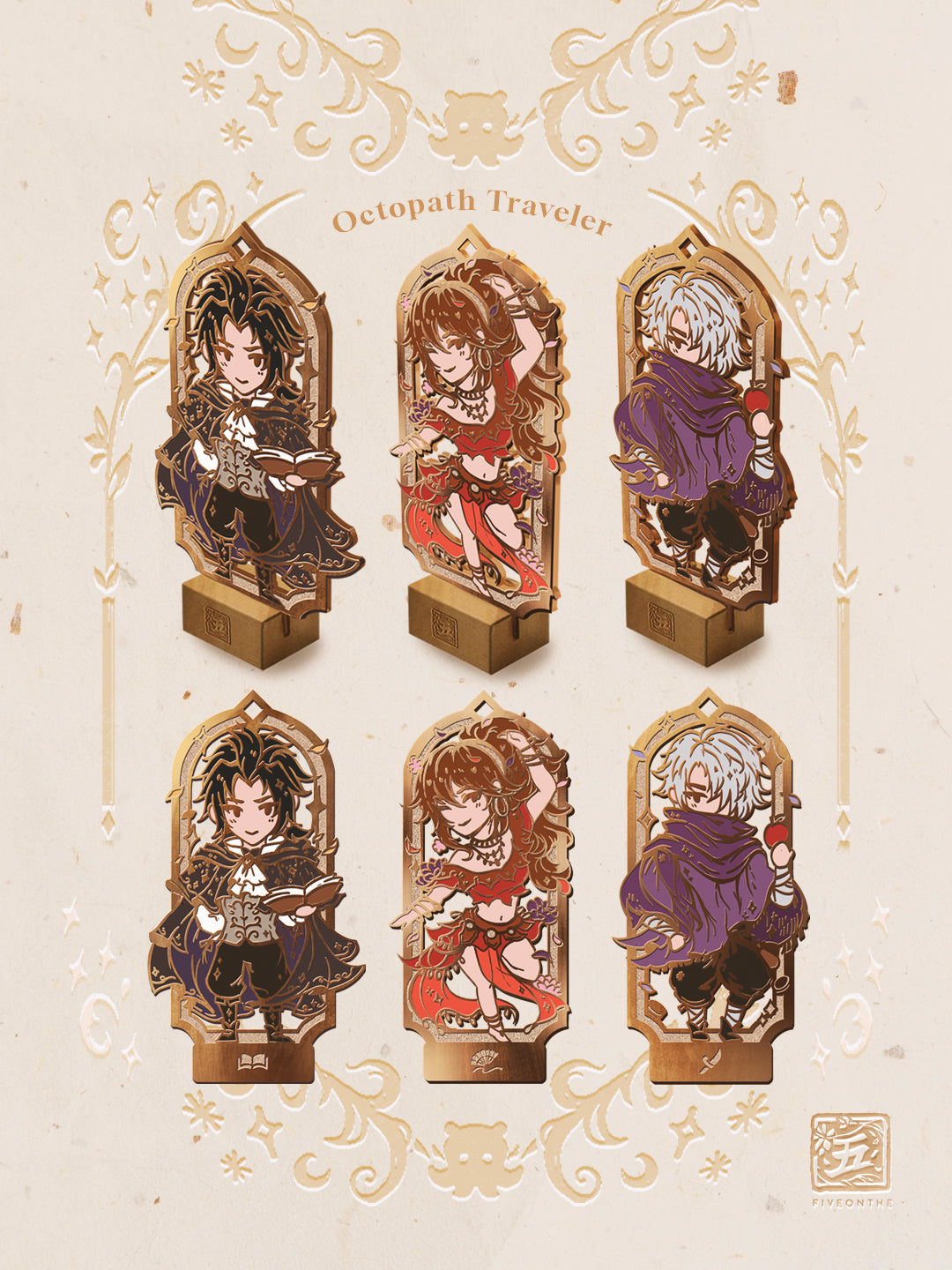 Octopath Traveler I ✦ Mini Enamel Pin Standees
