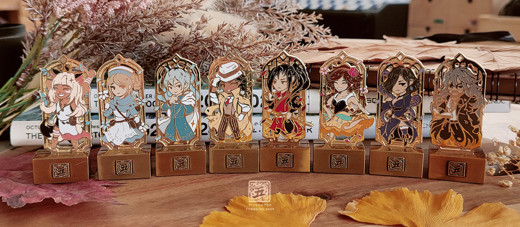 Octopath Traveler II ✦ Mini Enamel Pin Standees