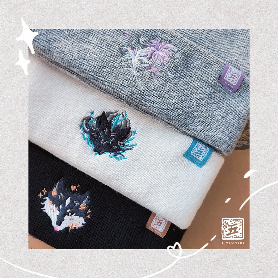 Torgal & Wyvern Tail Embroidered Beanies ✦ FFXVI