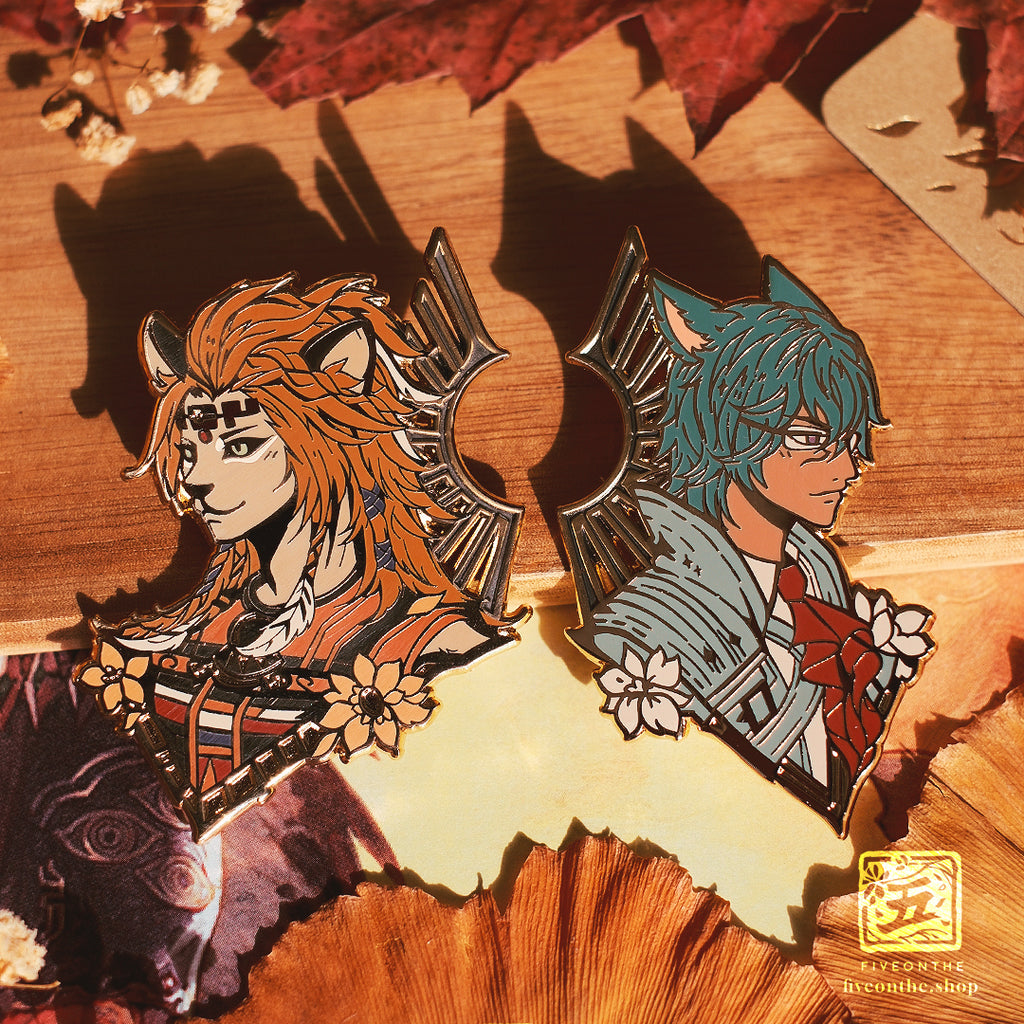 Dawnservants Wuk Lamat & Koana ✦ FFXIV Dawntrail Enamel Pins