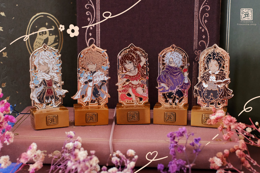 Octopath Traveler I ✦ Mini Enamel Pin Standees