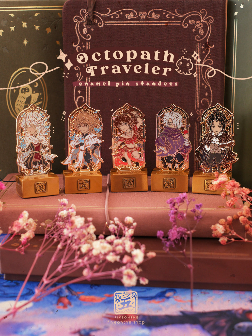 Octopath Traveler I ✦ Mini Enamel Pin Standees