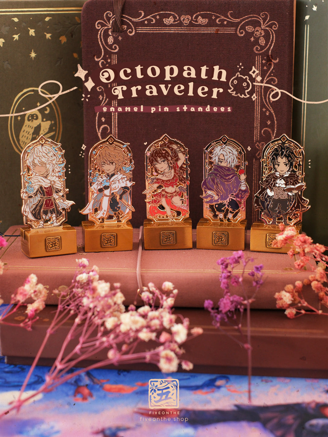 Octopath Traveler I ✦ Mini Enamel Pin Standees