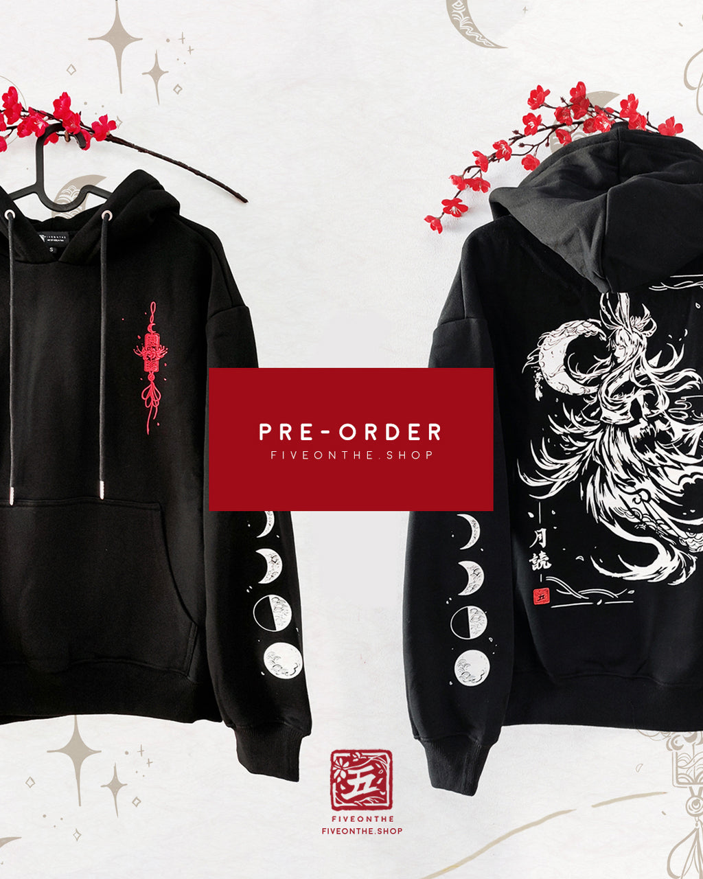 【PRE-ORDER】 Tsukuyomi NIGHTBLOOM Screenprinted Hoodie ✦ FFXIV