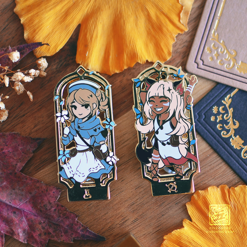 Octopath Traveler II ✦ Mini Enamel Pin Standees