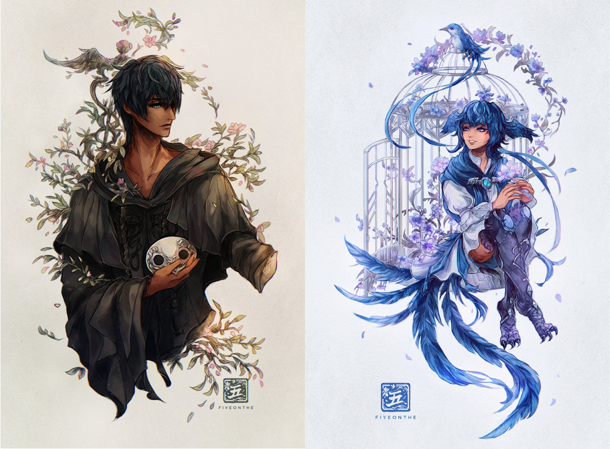 Hermes & Meteion ✦ FFXIV Art Prints