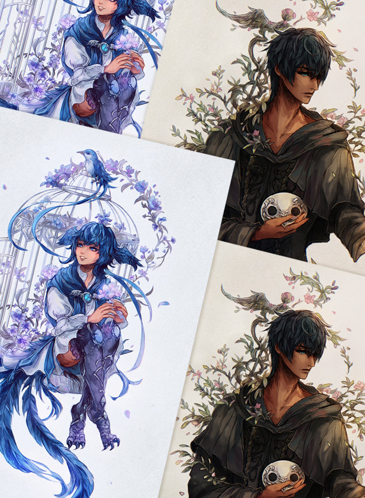 Hermes & Meteion ✦ FFXIV Art Prints