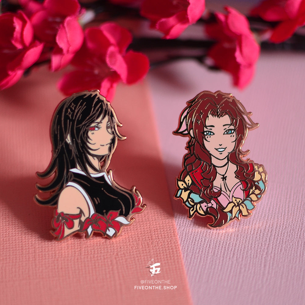 Aerith Gainsborough ✦ FFVII Enamel Pins