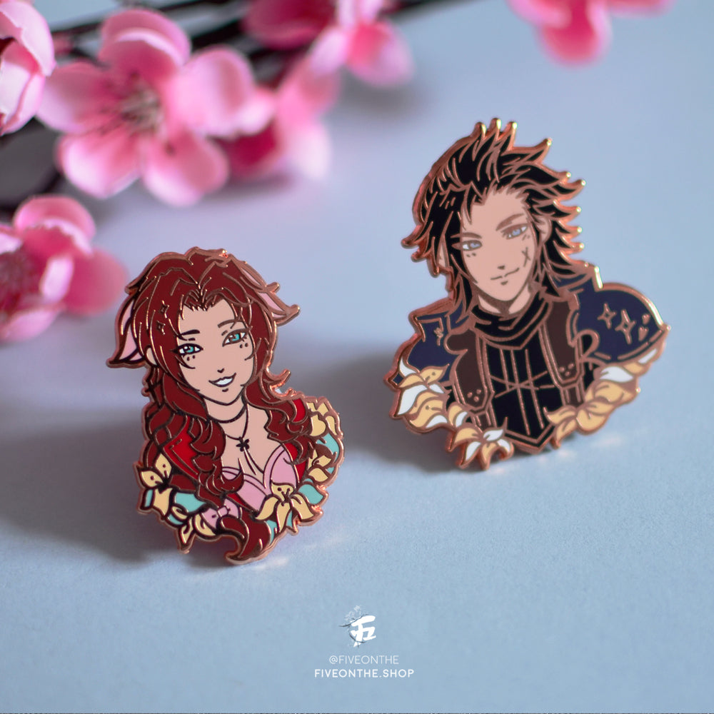 Aerith Gainsborough ✦ FFVII Enamel Pins