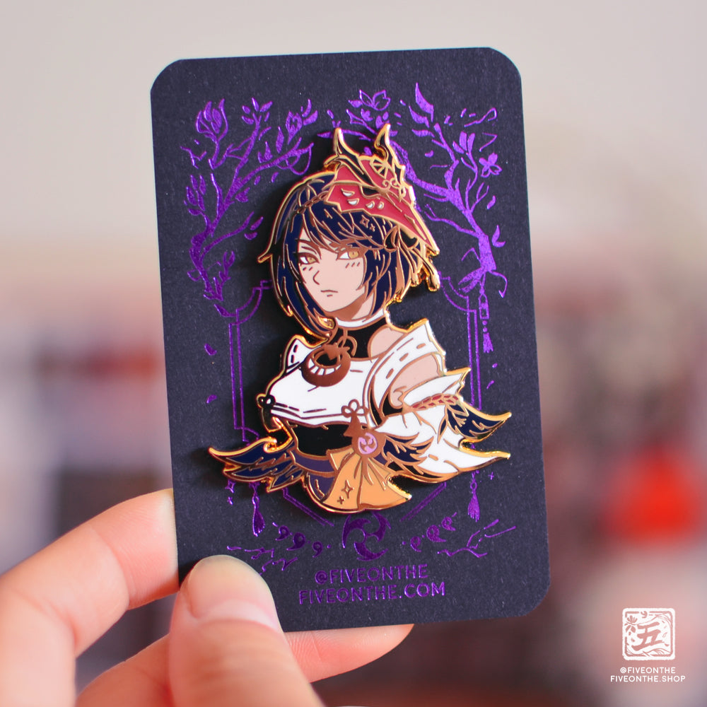 Kujou Sara ✦ Genshin Impact Enamel Pins