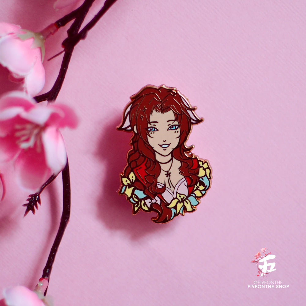 Aerith Gainsborough ✦ FFVII Enamel Pins